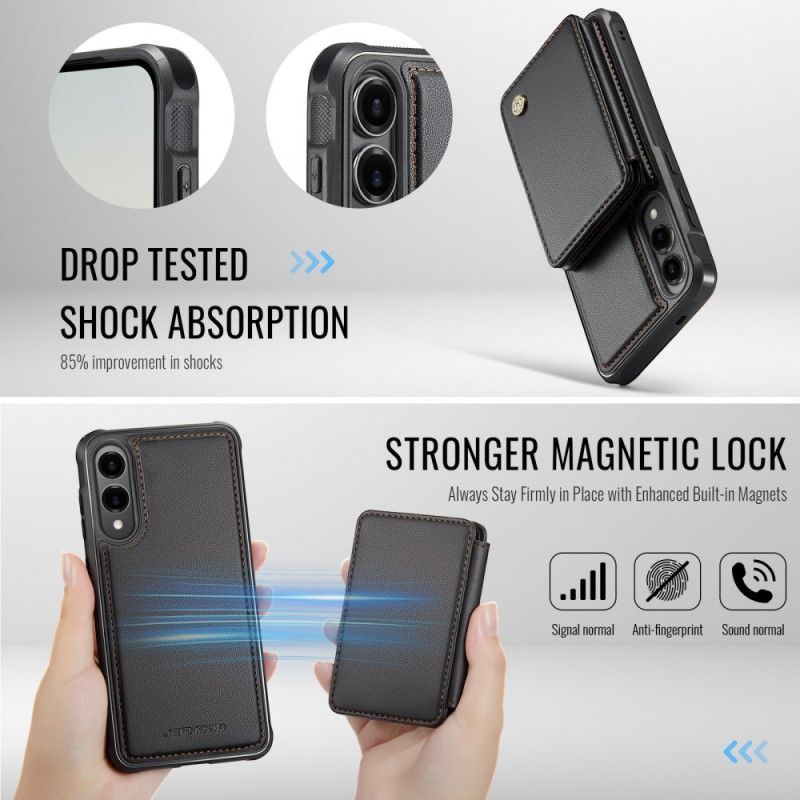 Coque Samsung Galaxy S25 Edge Porte-Cartes Magnétique Détachable JEEHOOD