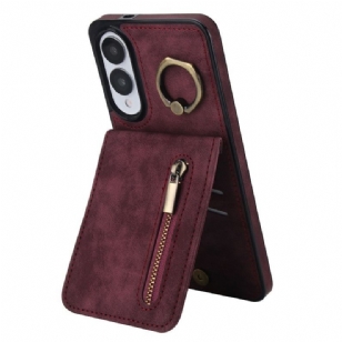 Coque Samsung Galaxy S25 Edge Portefeuille Zippé et Technologie RFID