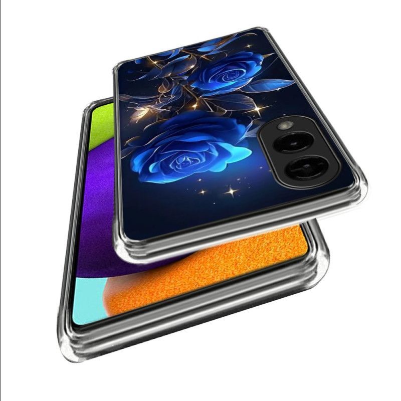 Coque Samsung Galaxy S25 Edge Roses Bleues