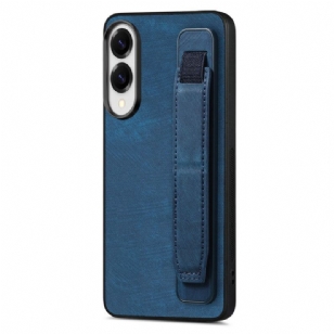 Coque Samsung Galaxy S25 Edge Style Rétro avec Sangle-Support