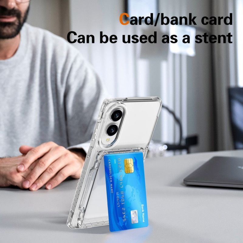 Coque Samsung Galaxy S25 Edge Transparente et Porte-Cartes
