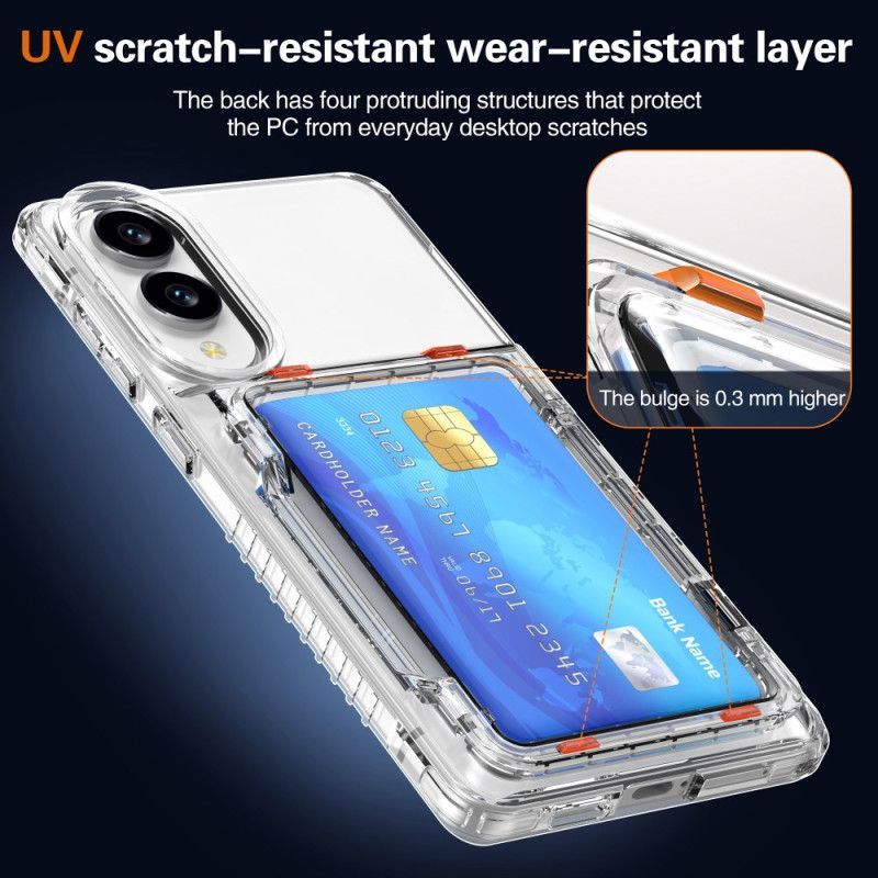 Coque Samsung Galaxy S25 Edge Transparente et Porte-Cartes