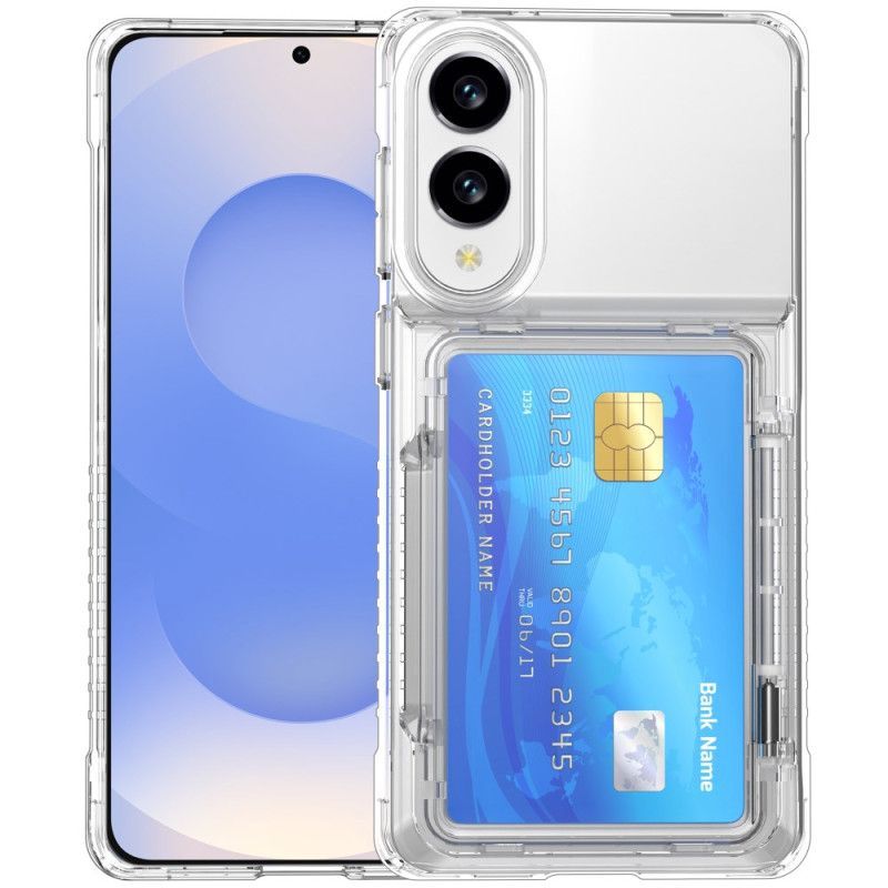 Coque Samsung Galaxy S25 Edge Transparente et Porte-Cartes