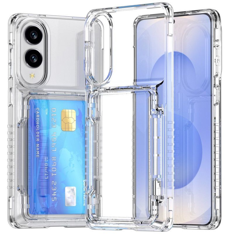 Coque Samsung Galaxy S25 Edge Transparente et Porte-Cartes