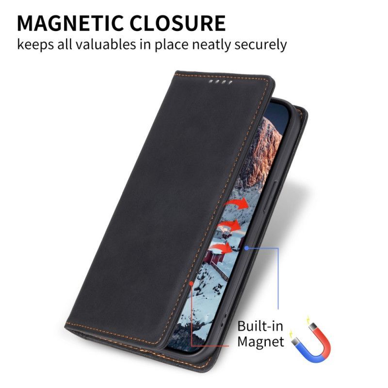 Flip Cover Samsung Galaxy S25 Edge Blocage RFID Simili Cuir