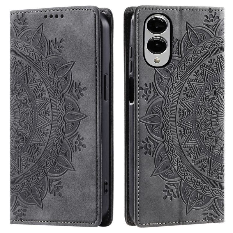 Flip Cover Samsung Galaxy S25 Edge Effet Daim Mandala