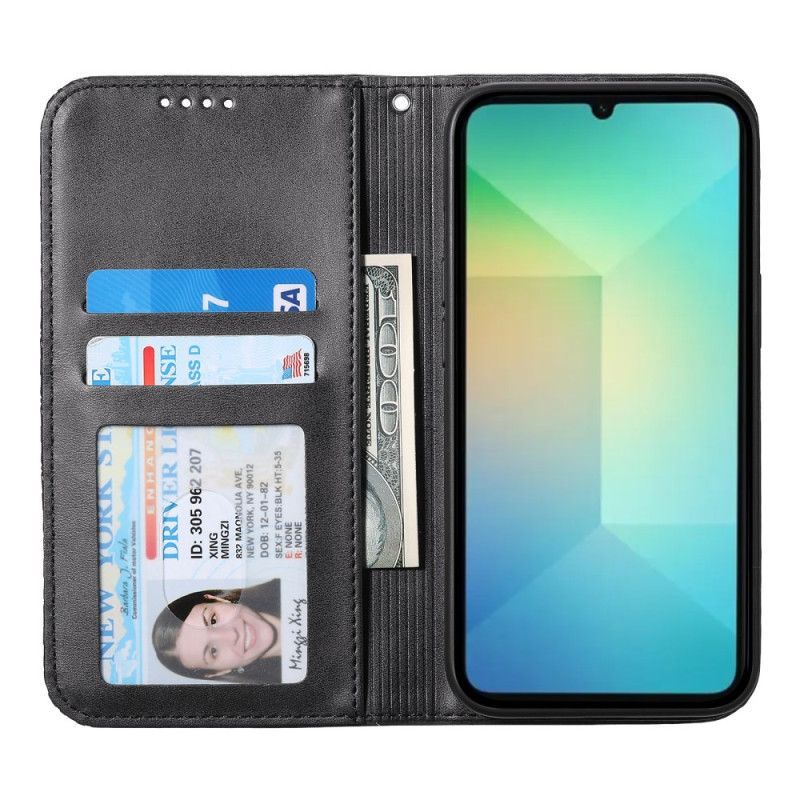 Flip Cover Samsung Galaxy S25 Edge Empreintes Losanges à Lanière