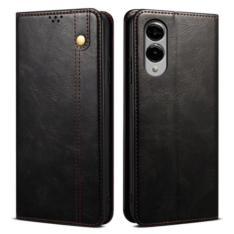 Flip Cover Samsung Galaxy S25 Edge Simili Cuir Ciré