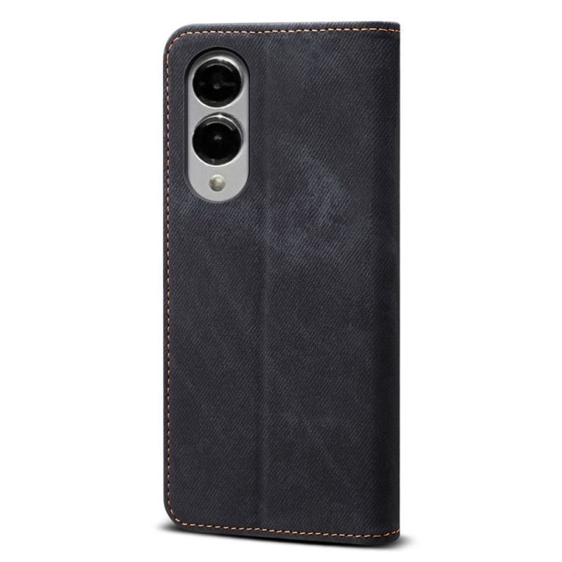 Flip Cover Samsung Galaxy S25 Edge Tissu Jeans