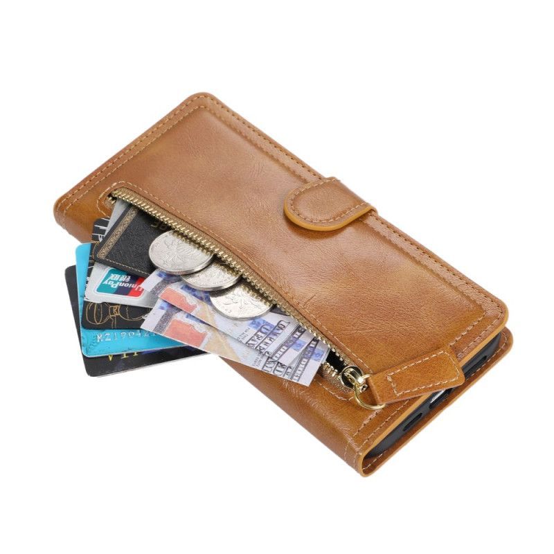 Housse Samsung Galaxy S25 Edge Fermeture Éclair et Porte-Cartes