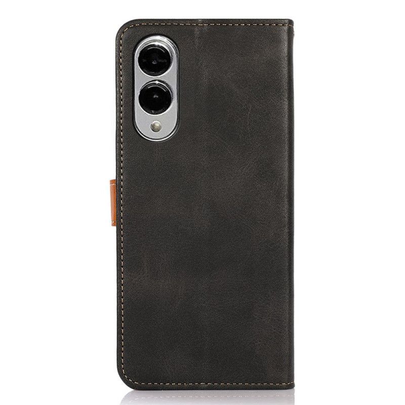 Housse Samsung Galaxy S25 Edge Fermoir Doré KHAZNEH