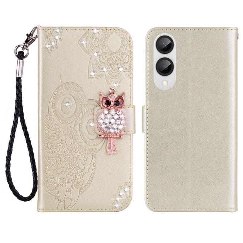 Housse Samsung Galaxy S25 Edge Hibou et Breloque