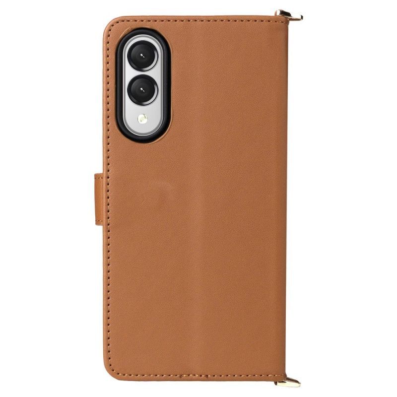 Housse Samsung Galaxy S25 Edge Matelassée avec Lanière et Bandoulière