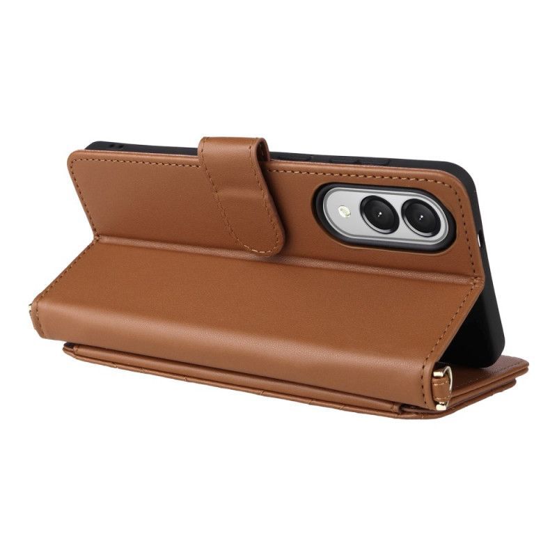 Housse Samsung Galaxy S25 Edge Matelassée avec Lanière et Bandoulière