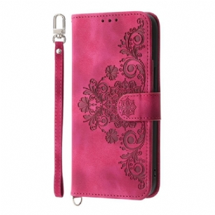 Housse Samsung Galaxy S25 Edge Motif Floral et Sangles