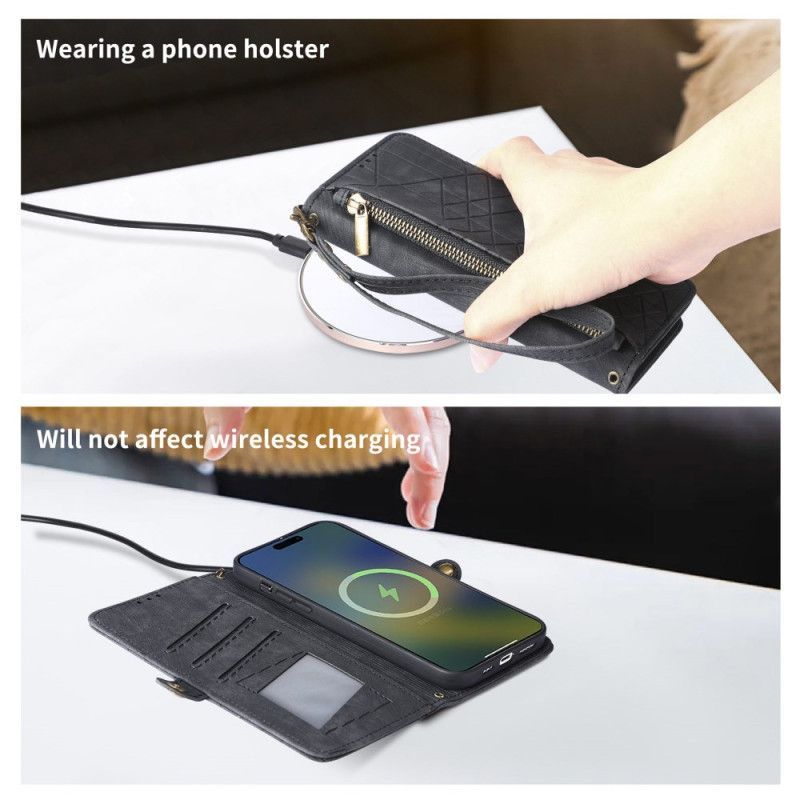 Housse Samsung Galaxy S25 Edge Motif Géométrique et Lanière