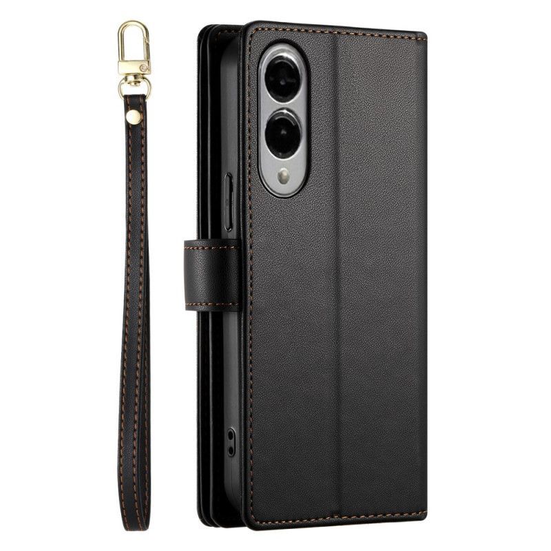 Housse Samsung Galaxy S25 Edge Portefeuille avec Sangles