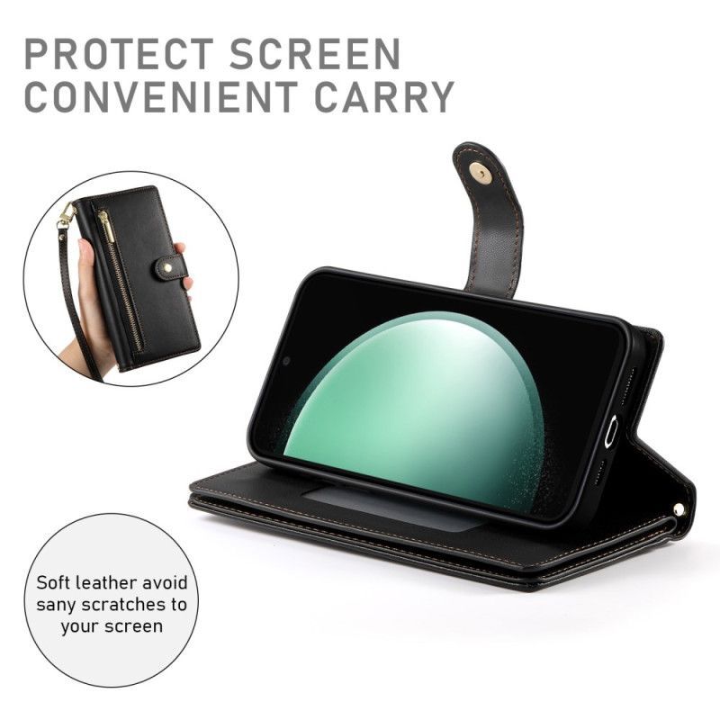 Housse Samsung Galaxy S25 Edge Portefeuille avec Sangles