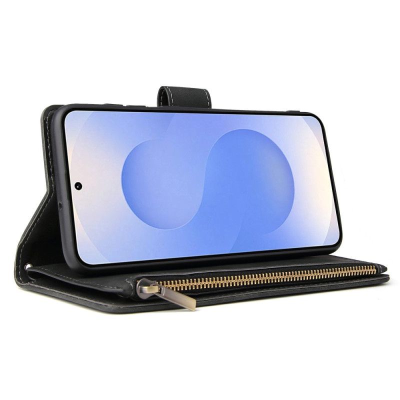 Housse Samsung Galaxy S25 Edge Portefeuille Effet Daim