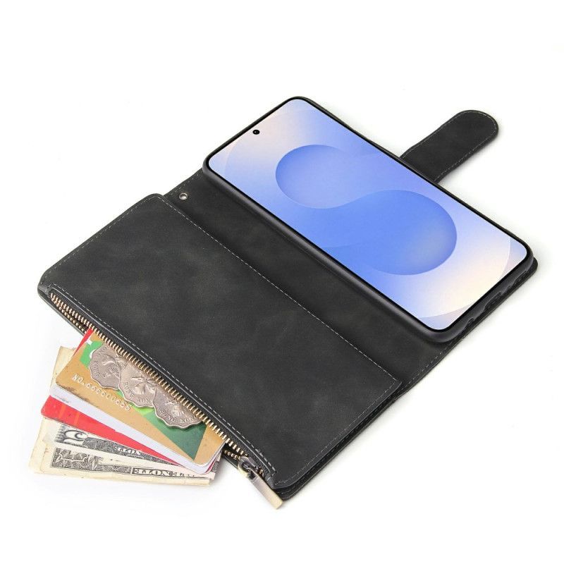 Housse Samsung Galaxy S25 Edge Portefeuille Effet Daim