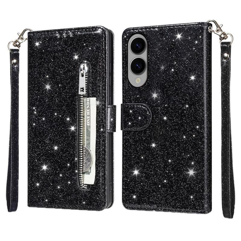 Housse Samsung Galaxy S25 Edge Portefeuille Paillettes