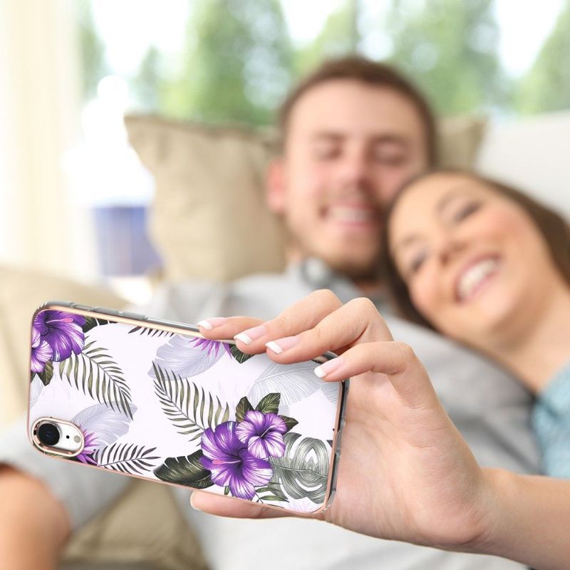 Coque iPhone XR Fleurs Exotiques