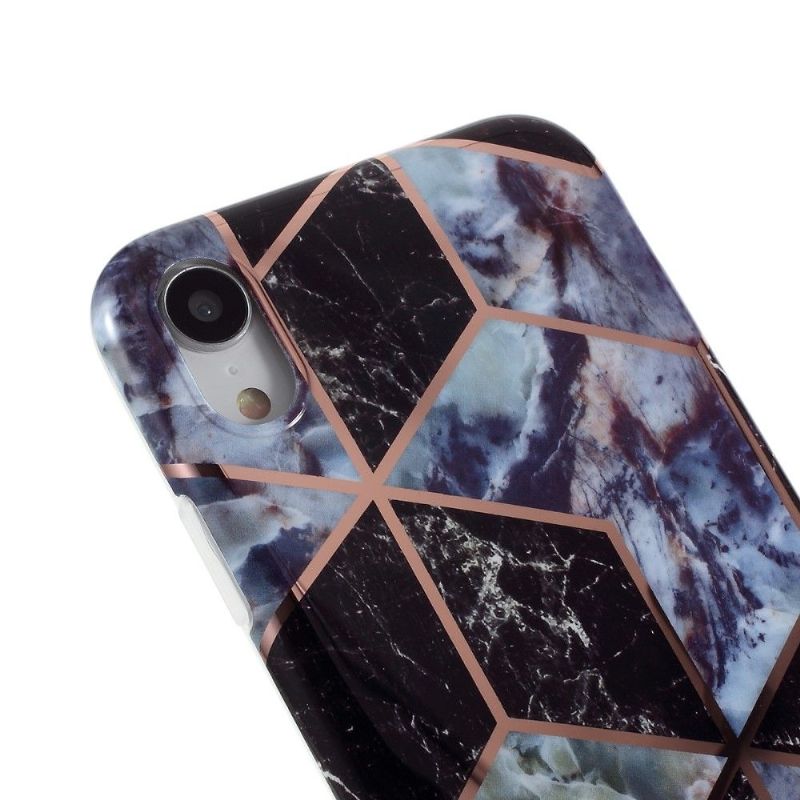 Coque iPhone XR Marbre Géométrique