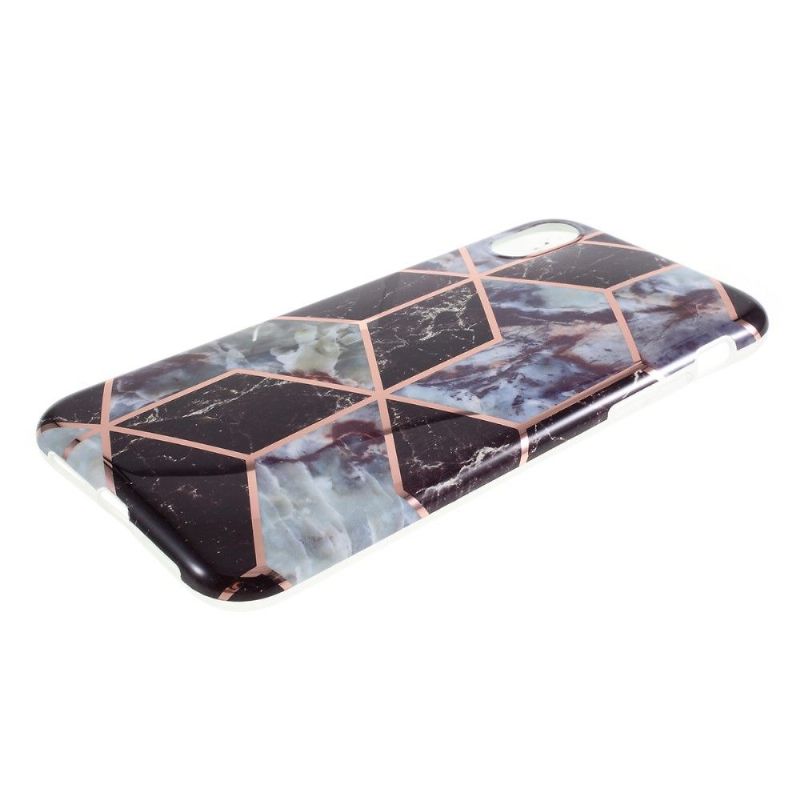 Coque iPhone XR Marbre Géométrique