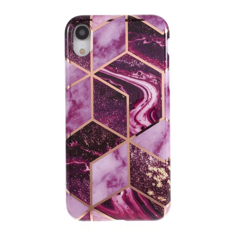 Coque iPhone XR Marbre Géométrique