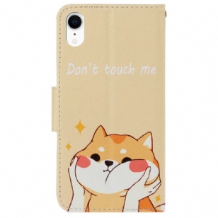 Housse iPhone XR Ne me touche pas et chat