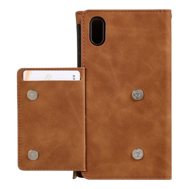 Housse iPhone XR portefeuille fonction stand