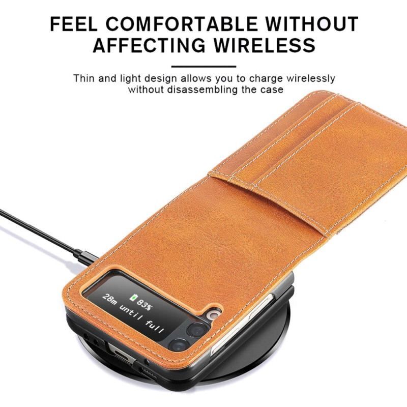 Coque Samsung Galaxy Z Flip 4 Style Cuir Porte-Cartes