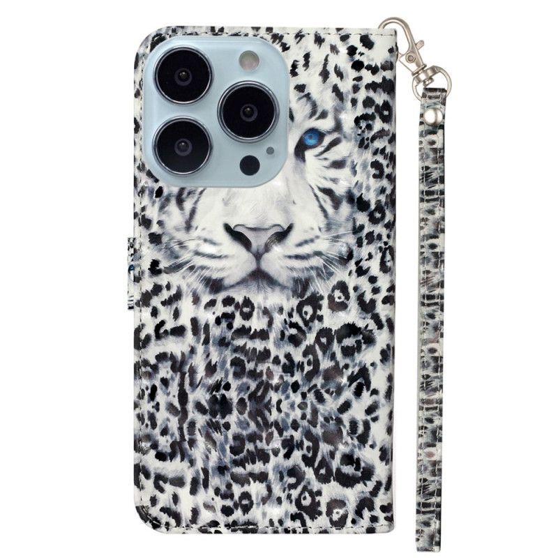 Housse iPhone 16 Pro Max Léopard à Lanière