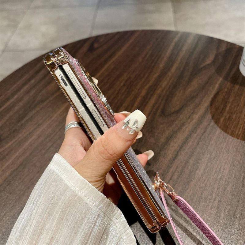 Coque Oppo Find N3 5G Surface Brillante et Sangle