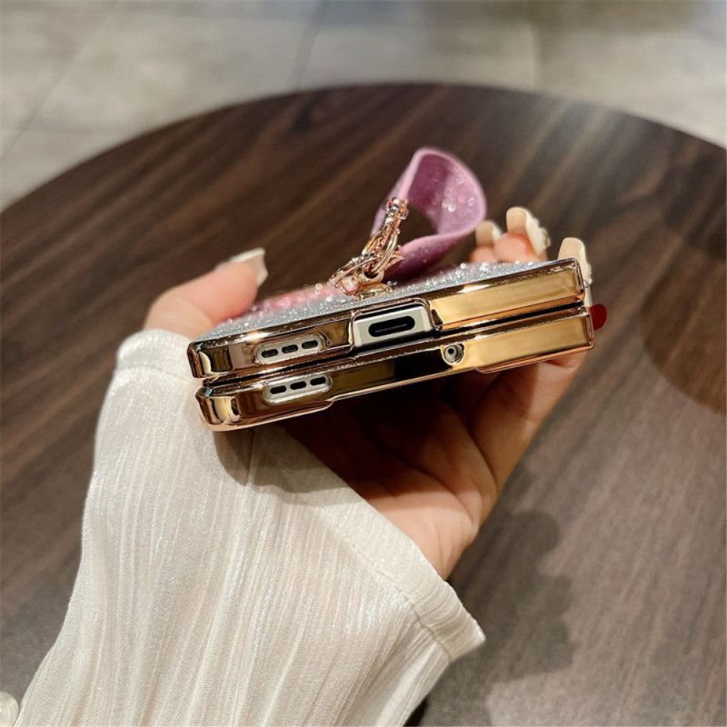 Coque Oppo Find N3 5G Surface Brillante et Sangle