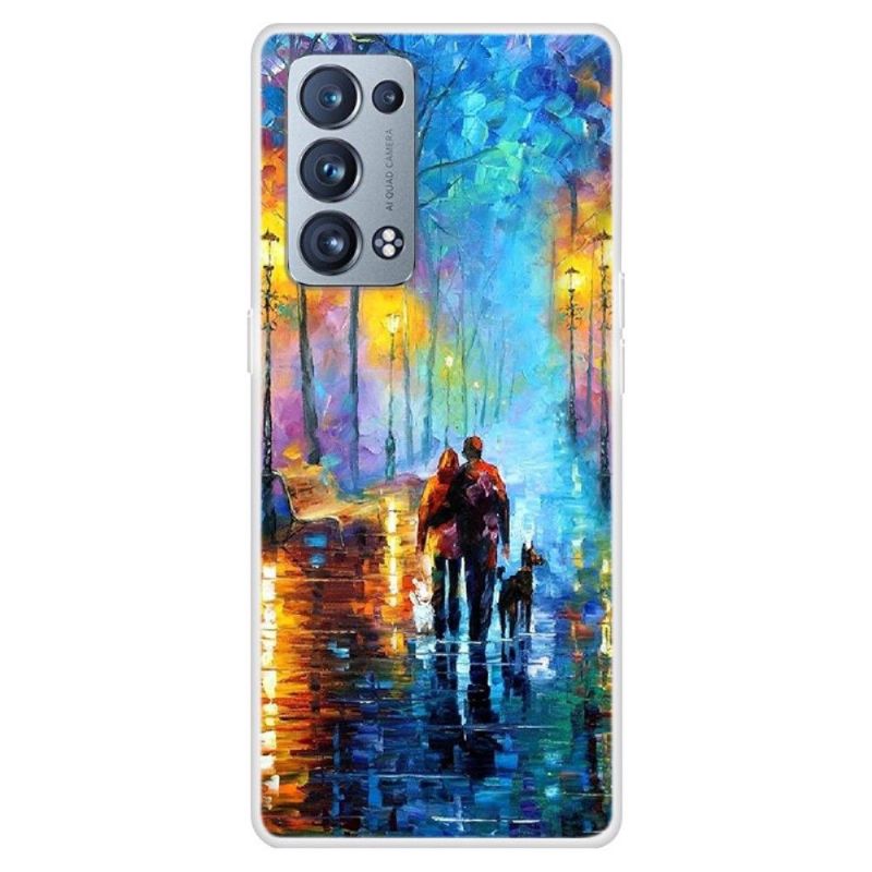 Coque Oppo Reno 6 Pro 5G Allée au bord du Lac