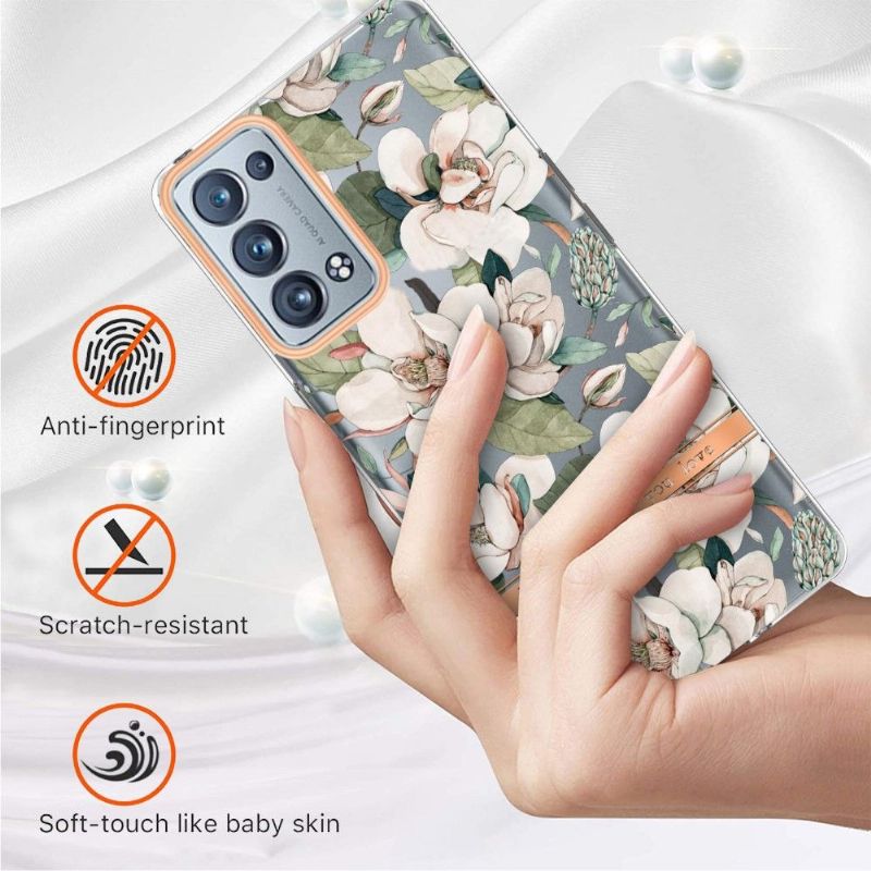 Coque Oppo Reno 6 Pro 5G Gardénia fleur blanche