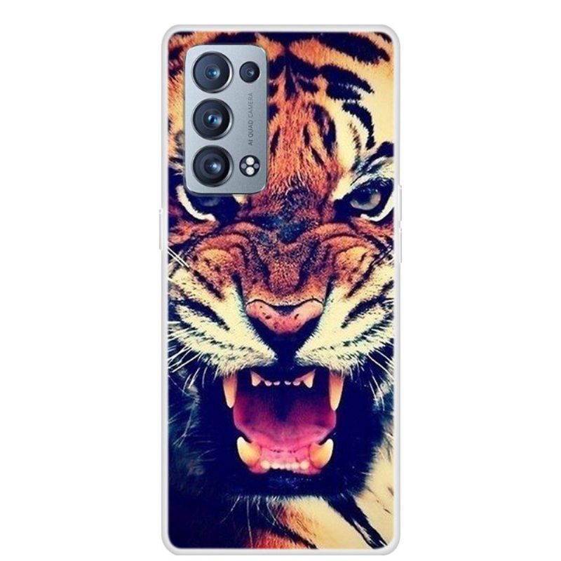 Coque Oppo Reno 6 Pro 5G Tigre Féroce