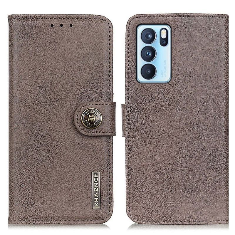 Housse Oppo Reno 6 Pro 5G KHAZNEH Effet Cuir Porte Cartes