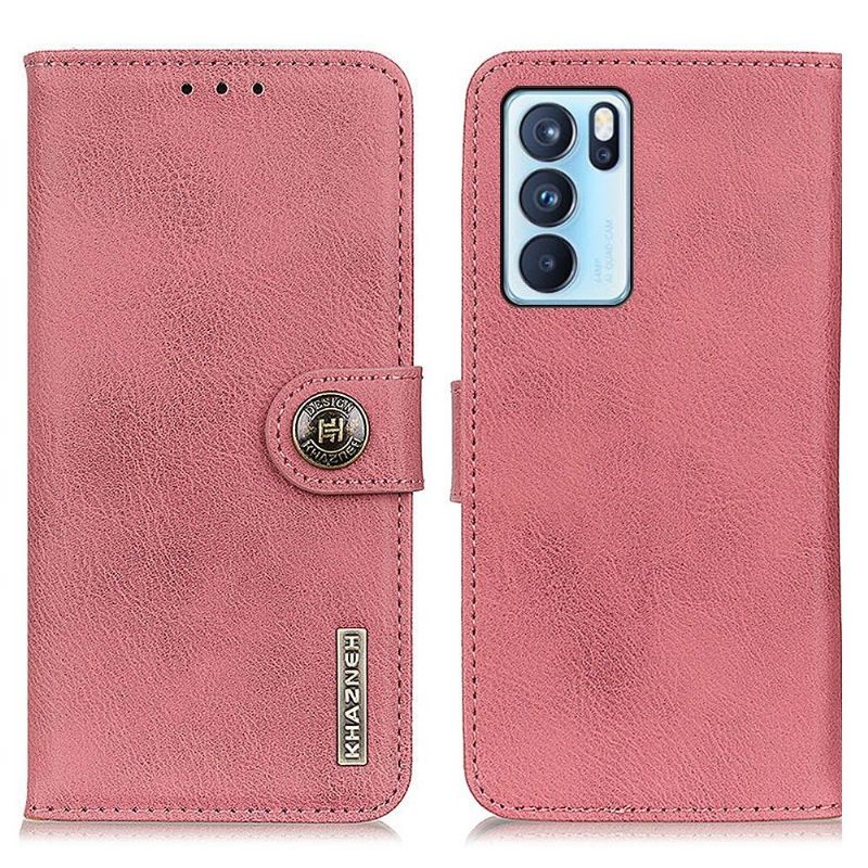 Housse Oppo Reno 6 Pro 5G KHAZNEH Effet Cuir Porte Cartes
