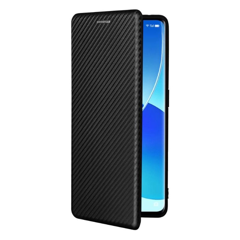Housse Oppo Reno 6 Pro 5G simili cuir fibre de carbone