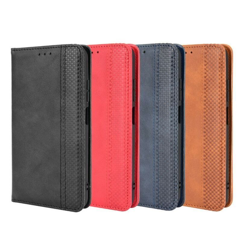 Flip Cover Xiaomi Redmi Note 10 5G / Poco M3 Pro 5G Effet Cuir Vintage Stylisé