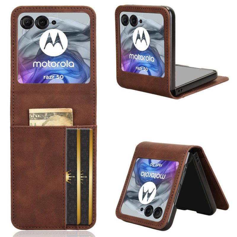 Coque Motorola Razr 50 5G Porte-Carte Simili Cuir