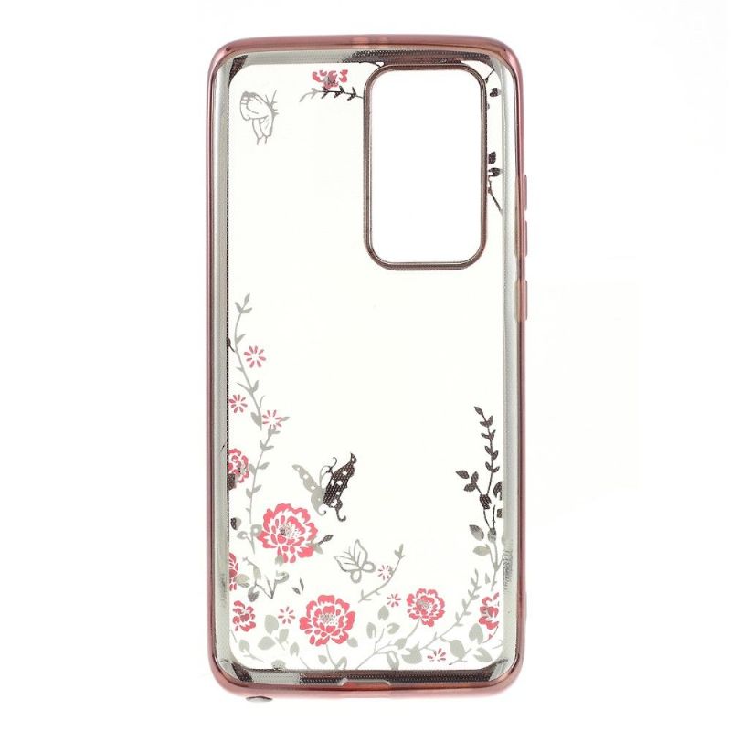 Coque Huawei P40 Pro transparente printemps fleuri