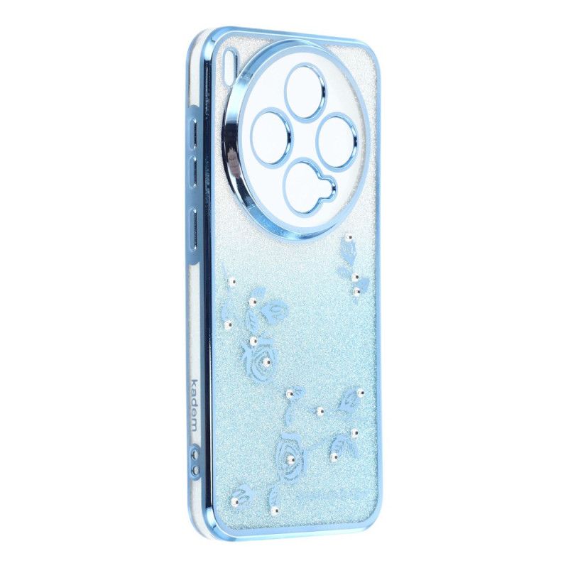 Coque Vivo X300 Fleurs et Strass à Lanières