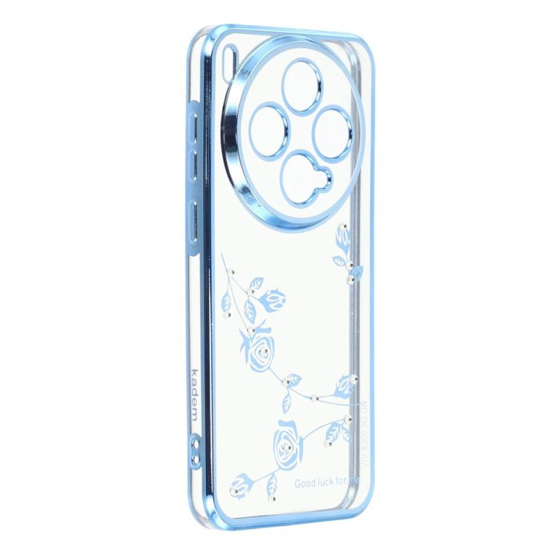 Coque Vivo X300 Strass et Design Floral KADEM
