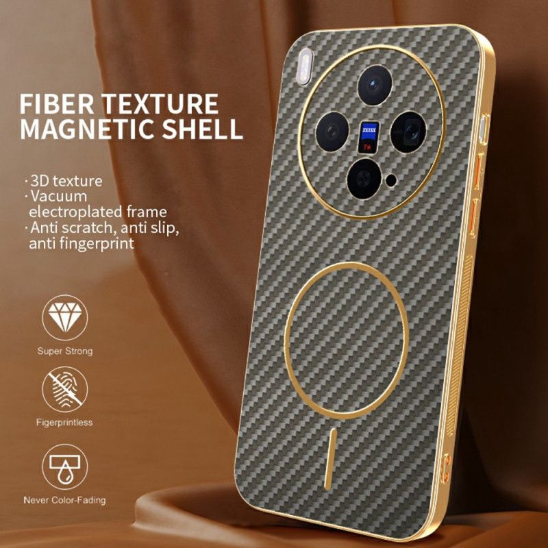 Coque Vivo X300 Texture Fibre de Carbone
