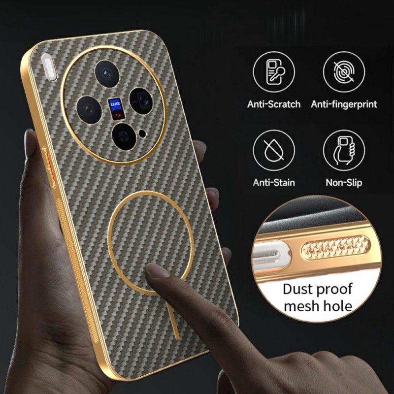 Coque Vivo X300 Texture Fibre de Carbone