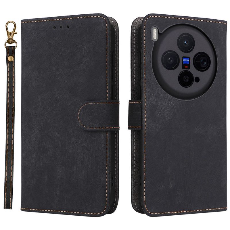 Housse Vivo X300 Effet Daim à Lanière