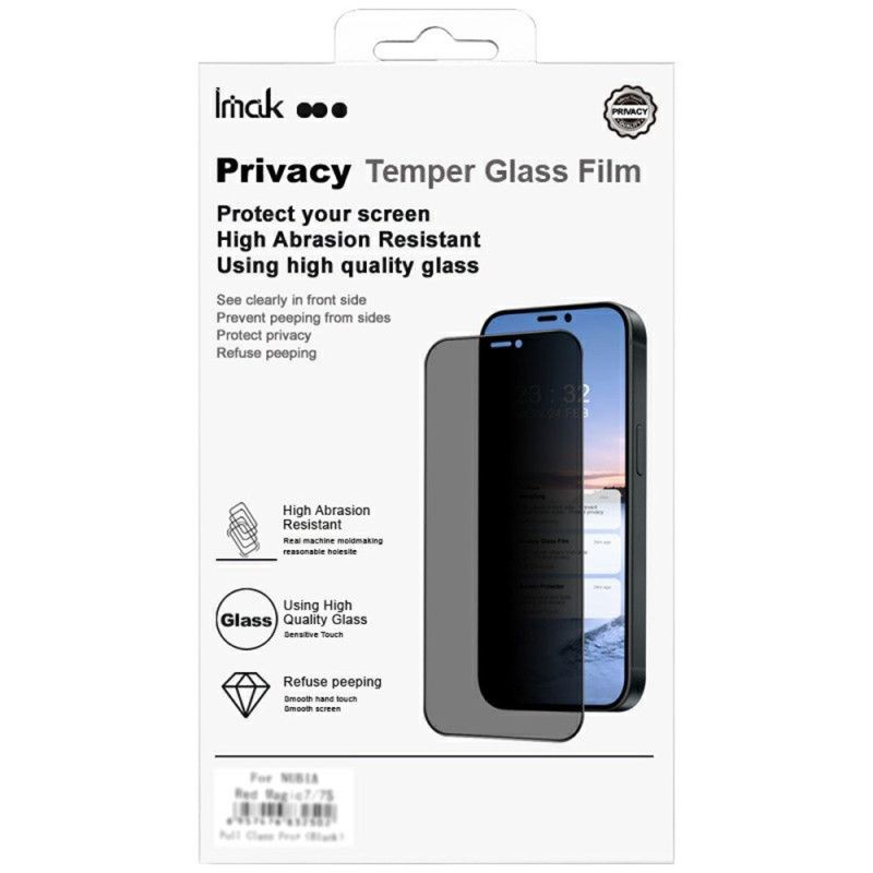 Protection en Verre Trempé Anti-Espion pour Vivo X300 IMAK (compatible déverrouillage par empreinte)